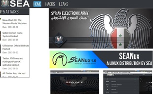 Capture d'écran du site de l'Armée électronique syrienne.