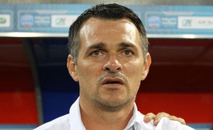Willy Sagnol, le sélectionneur de l'équipe de France espoir, le 5 septembre 2013, à Caen.