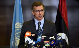L'émissaire de l'ONU dans en Libye, Bernardino Leon, près de Rabat au Maroc, le 5 mars 2015