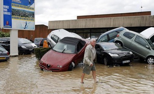 Draguignan a été touchée par de fortes inondations mardi 15 juin 2010.