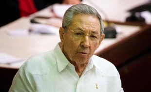 Le président cubain Raul Castro au Parlement à La Havane le 20 décembre 2014