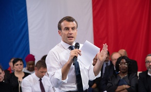 Emmanuel Macron à Evry-Courcouronnes, le 4 février 2019.