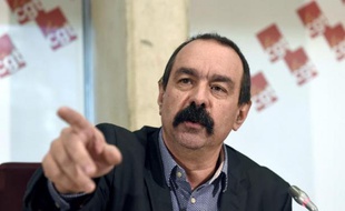 Philippe Martinez lors d'une conférence de presse le 4 février 2015 à Montreuil