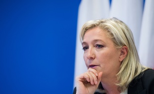 Marine Le Pen, présidente du Front national, le 16 janvier 2015 à Nanterre.