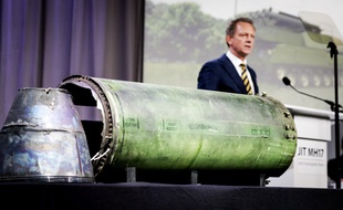 Une partie du missile BUK, lancé sur le MH17.