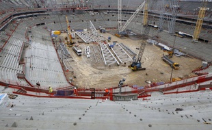 Le Grand Stade de l'OL à Décines, ici lors d'une visite réservée à la presse en janvier dernier.