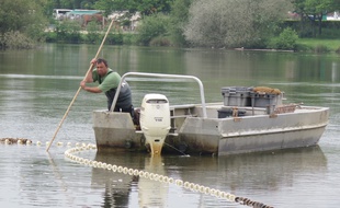 Un pêcheur professionnel a prélevé des poissons toute la journée.