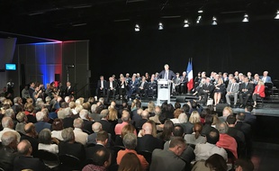 Le candidat à la présidence des Républicains, le 25 octobre 2017 à Mandelieu