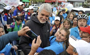 Le candidat à la mairie de Bogota, Enrique Penalosa le 18 octobre 2015 à Bogota