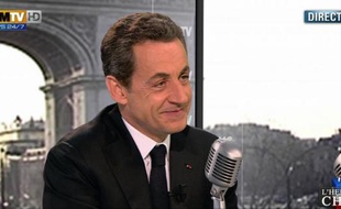 Nicolas Sarkozy, interrogé sur BFMTV et RMC, le 8 mars 2012.