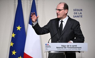 Jean Castex, le 9 mars 2021 à Cosne-sur-Loire (Nièvre).