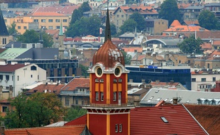 La ville de Sarajevo en Bosnie. Image d'illustration.