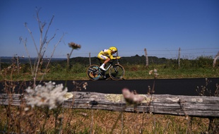 Julian Alaphilippe lors du contre-la-montre du Tour de France.