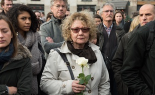 Un rassemblement s'est tenu samedi à Bouffay/SALOM-GOMIS_180215/Credit:SEBASTIEN SALOM-GOMIS/SIPA/1511141810