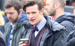 L'acteur Matt Smith, sur le tournage de la série «Doctor Who», à Londres, le 9 avril 2013.