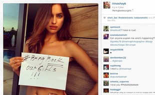 Irina Shayk a posté sur Instagram un message de soutien aux otages de Boko Haram