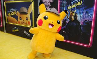 La figurine de Pikachu pour une avant-première de Détective Pikachu en mai 2019 à New York