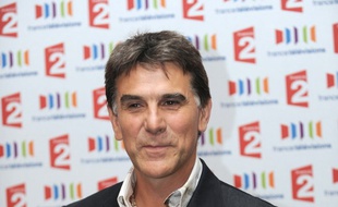 L'animateur Tex photographié le 5 septembre 2011 à Paris, lors de la conférence de présentation des grilles de rentrée de la chaîne publique de télévision, France 2.