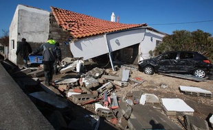 la ville de Chatellaillon, gravement touchée par la tempête Xynthia, le 28 février 2010.