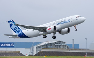 Le vol d'essai se fera sur un A320neo. Illustration.