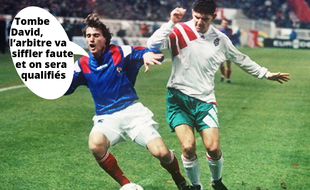 Ginola, quelques secondes avant la qualification pour la Coupe du monde