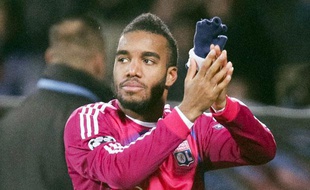 L'attaquant lyonnais, Alexandre Lacazette, lors d'un match de Ligue des champions contre Nicosie, le 14 février 2012 à Lyon.