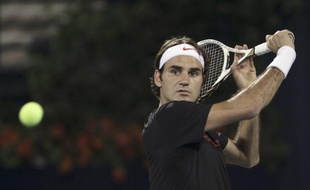 Le tennisman suisse Roger Federer, lors de la finale du tournoi de Dubaï, remportée face à Andy Murray, le 3 mars 2012.
