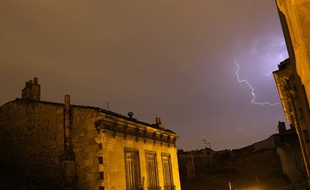Orage à Bordeaux en juillet 2013.