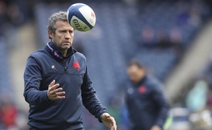 Le sélectionneur du XV de France Fabien Galthié, lors du match Ecosse-France le 8 mars 2020.