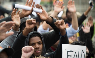 Manifestation le 23 avril 2015 à Baltimore pour protester contre la mort de Freddie Gray