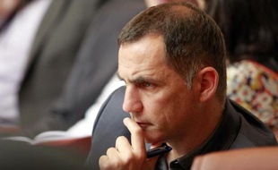 Le maire de Bastia Gilles Simeoni à Ajaccio le 24 avril 2014