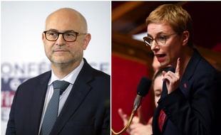 Laurent Pietraszewski, secrétaire d'Etat en charge de la réforme des retraites, et Clémentine Autain, députée La France insoumise.
