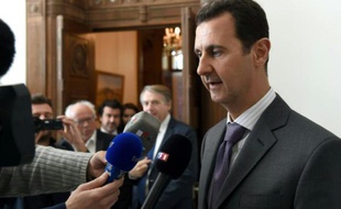 Le président syrien Bashar al-Assad le 14 novembre 2015 à Damas