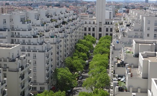 L'actuel Quartier des Gratte-Ciel à Villeurbanne, avant l'extension du projet