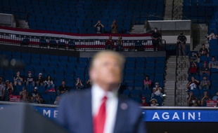 Donald Trump en meeting à Tulsa, dans l'Oklahoma, le 20 juin 2020.