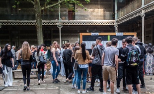 Des élèves du lycée du Parc à Lyon,le 6 juillet 2018.Credit:KONRAD K./SIPA
