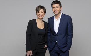 Alexandra Bensaid et Thomas Sotto, coanimateurs du grand débat sur les européennes de France 2.