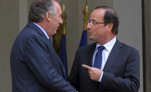 François Bayrou et François Hollande, le 4 juin 2012, à l'Elysée.