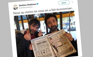 Tweet posté le 15 novembre 2017 sur le compte de Mathieu Madénian.
