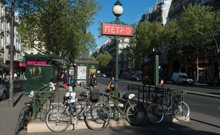 Une station de métro à Paris. (Illustration)