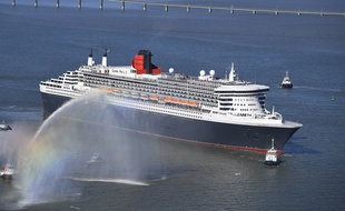Le Queen Mary 2 à Saint-Nazaire.