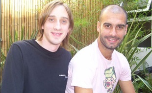 Matias Manna et Pep Guardiola.
