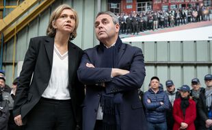 Valérie Pécresse et Xavier Bertrand en visite sur le site industriel d'Alstom