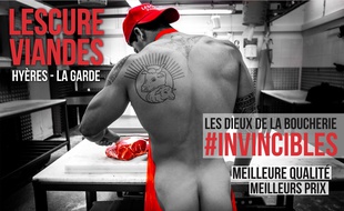 La campagne d'affichage lancée par Lescure Viandes. Gabo Santi