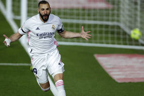 Karim Benzema a inscrit une superbe talonnade pour ouvrir la marque lors du clasico, samedi soir.
