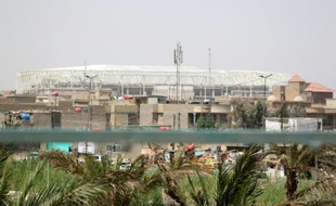 Le chantier de construction du stade de football à Sadr City, en Irak, le 2 septembre 2015, où 18 employés turcs ont été enlevés