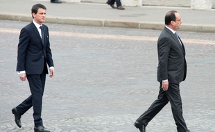 Manuel Valls et François Hollande, le 8 mai 2015.