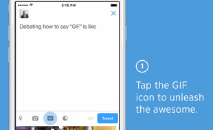 Twitter annonce, en février 2016, l'apparition d'un nouveau bouton «gif».
