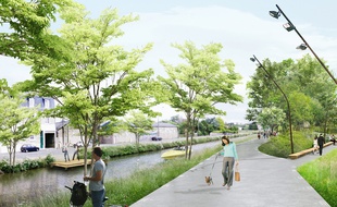 Les berges du canal seront aménagées pour les piétons et les cyclistes.