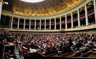 Illustration de l'hémicycle de l'Assemblée nationale, le 17 juillet 2012.